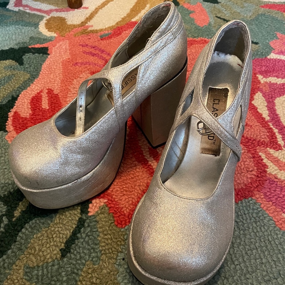 Disco Y2K platform heels